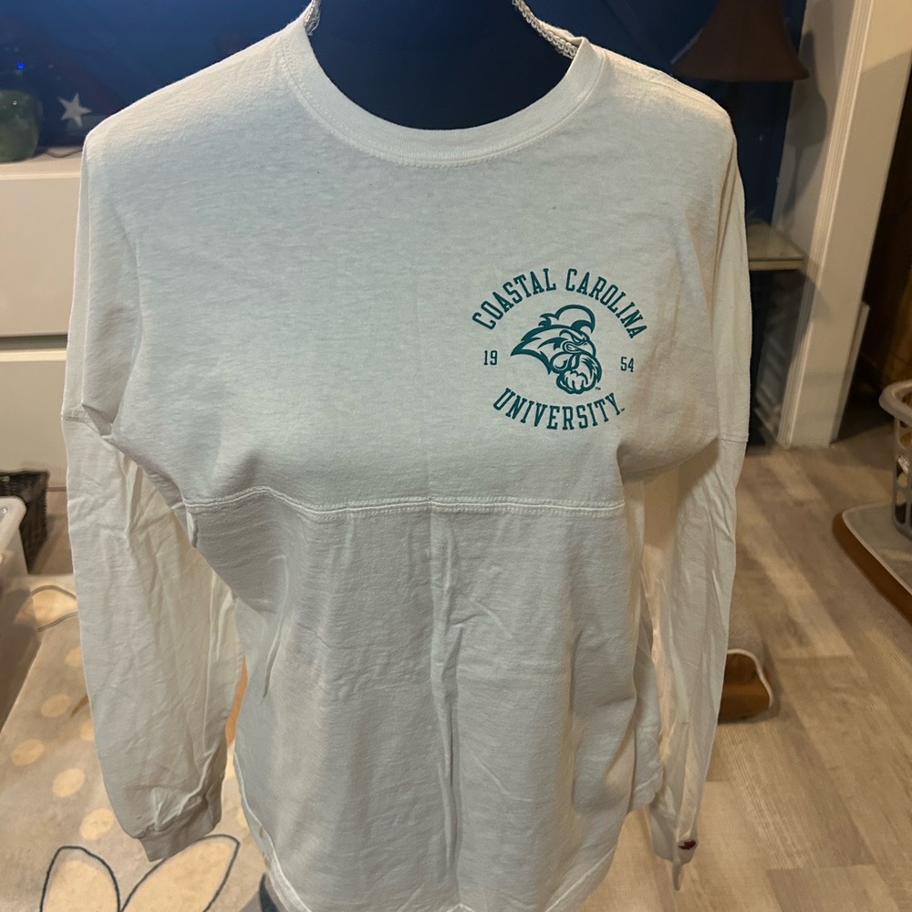Collegiate Outfitters White Graphic T-Shirt Costal Carolina